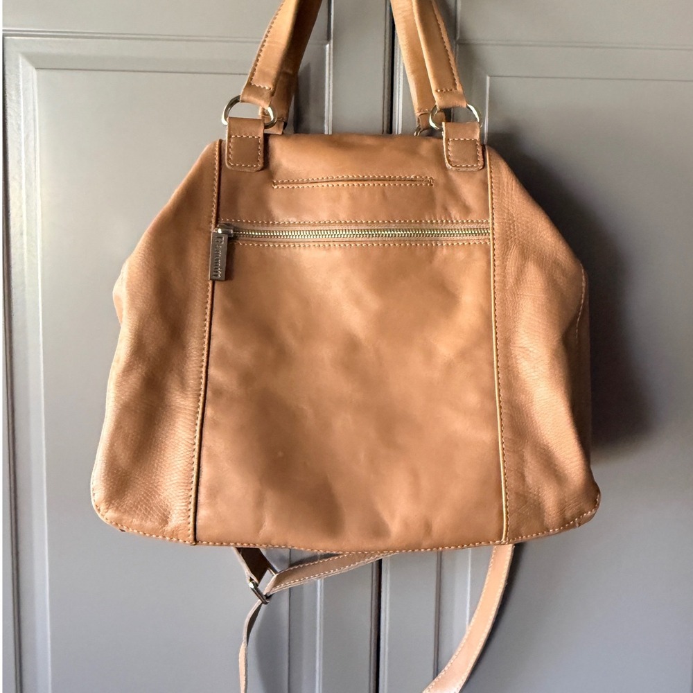 Hammitt Los Angeles Leather Crossbody Bag, Tan Silvertone Hardware - Picture 8 of 16